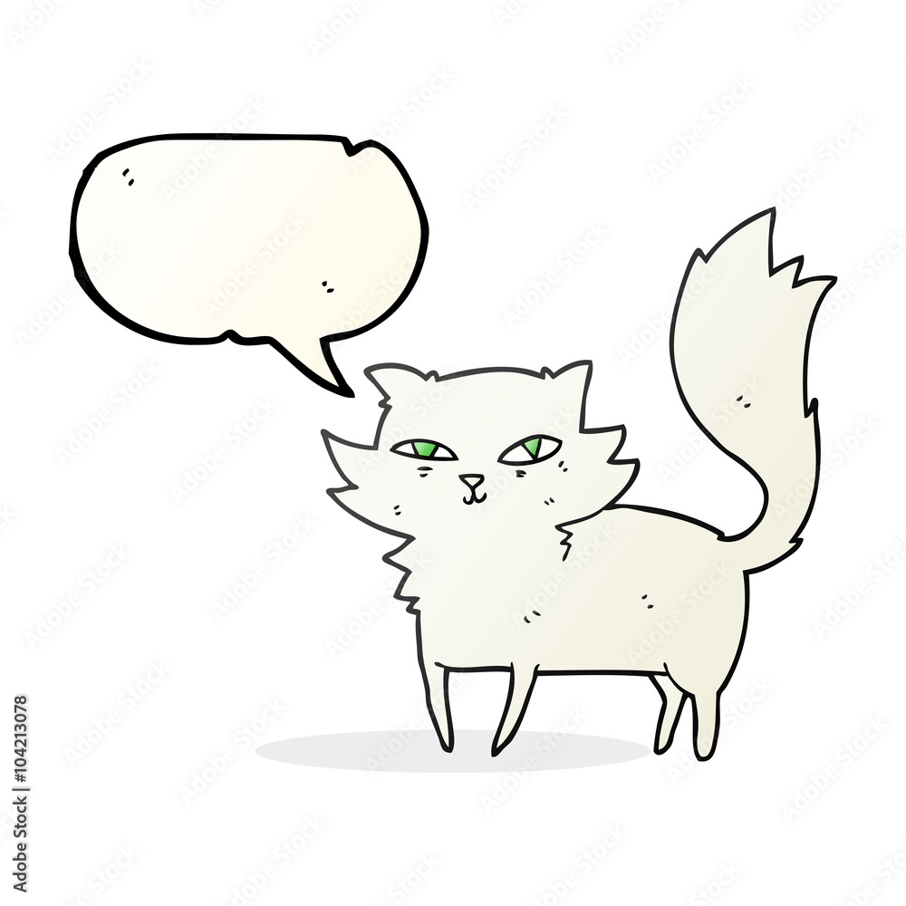 speech bubble cartoon cat speech bubble cartoon cat