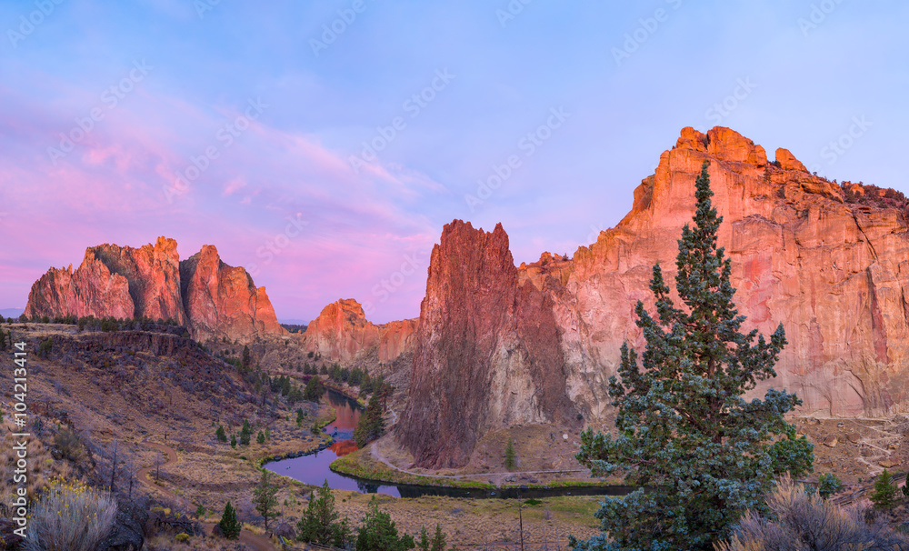 Sunrise at Smith Rock State Park in Oregon USA
