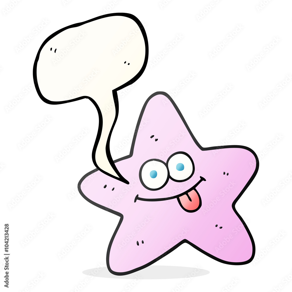 speech bubble cartoon starfish speech bubble cartoon starfish