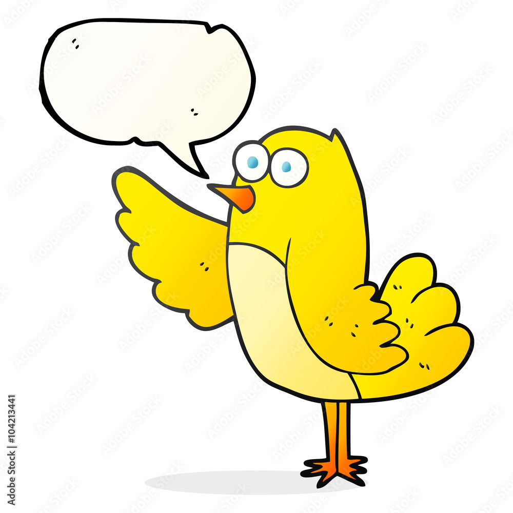 speech bubble cartoon bird speech bubble cartoon bird