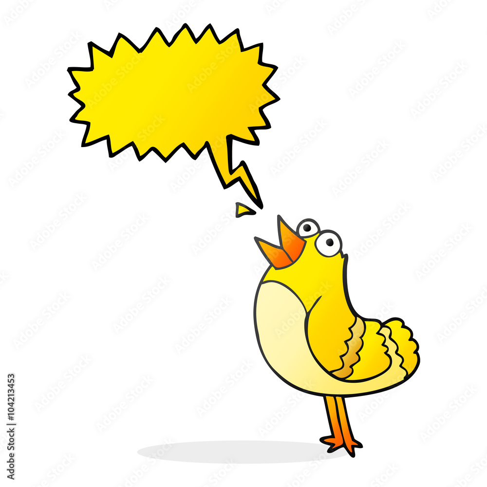 speech bubble cartoon bird speech bubble cartoon bird