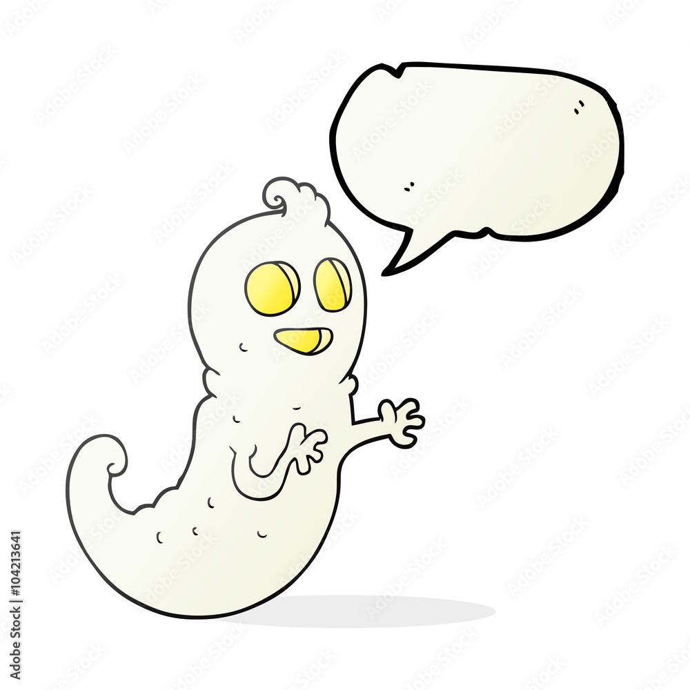 Fototapeta premium speech bubble cartoon ghost