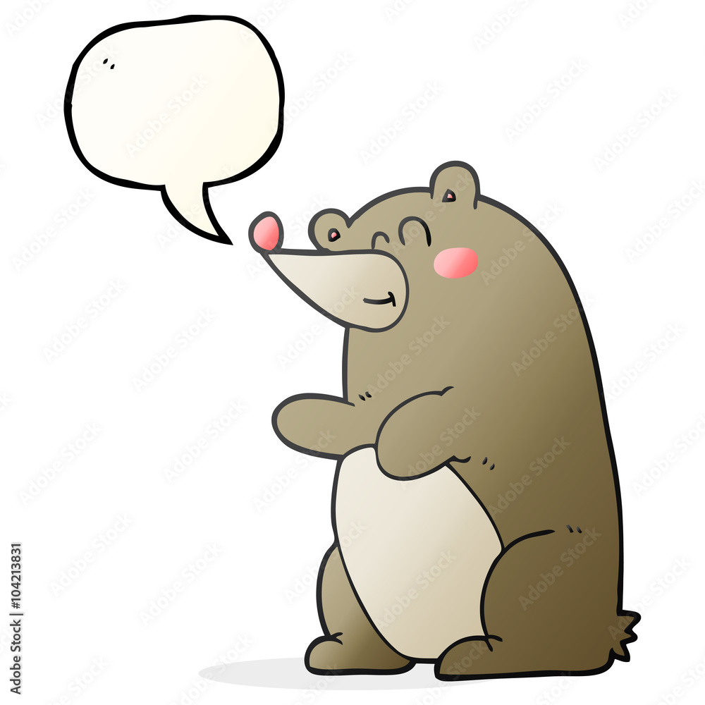speech bubble cartoon bear speech bubble cartoon bear
