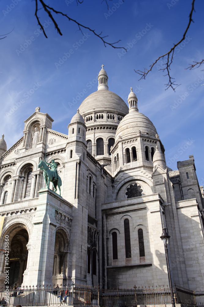 The Basilica of Sacre-Coeur, Montmartre. Paris...