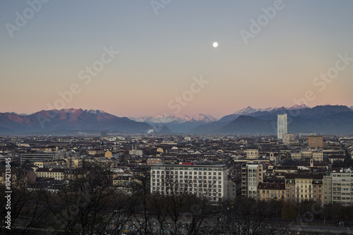 Sunrise in Turin, Italy