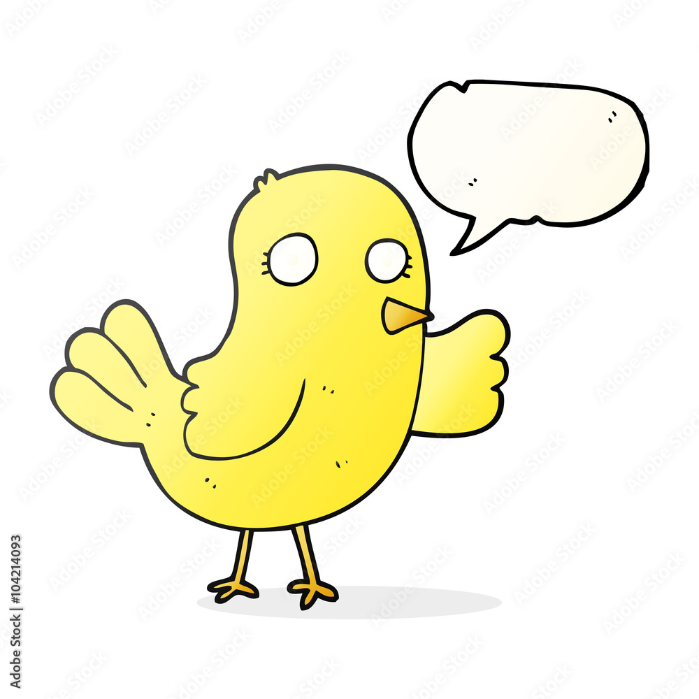 speech bubble cartoon bird speech bubble cartoon bird