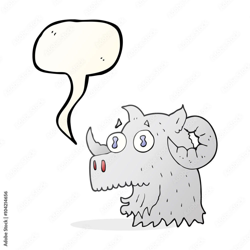 speech bubble cartoon ram head speech bubble cartoon ram head