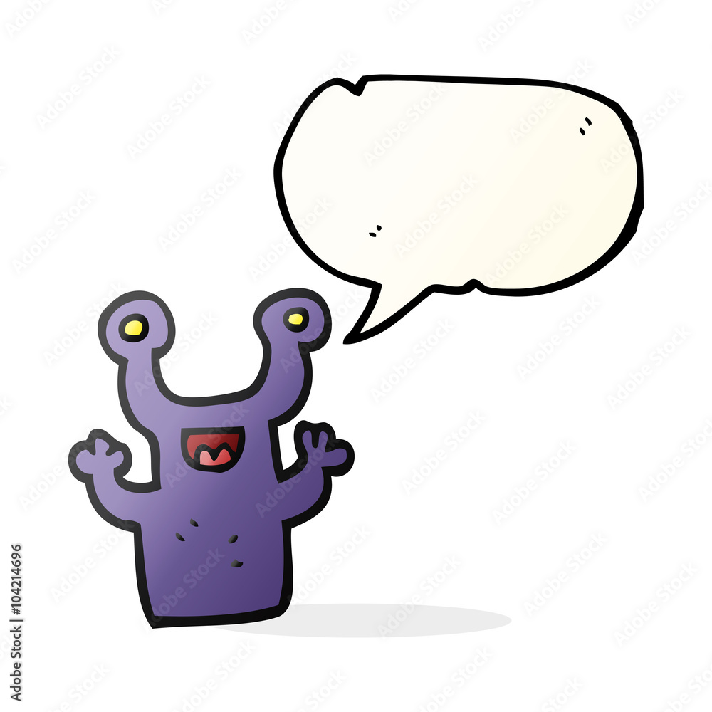 speech bubble cartoon little alien speech bubble cartoon little alien