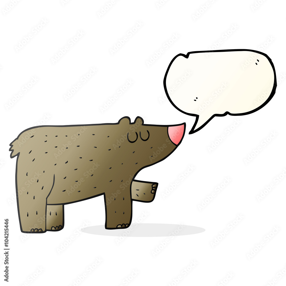 speech bubble cartoon bear speech bubble cartoon bear