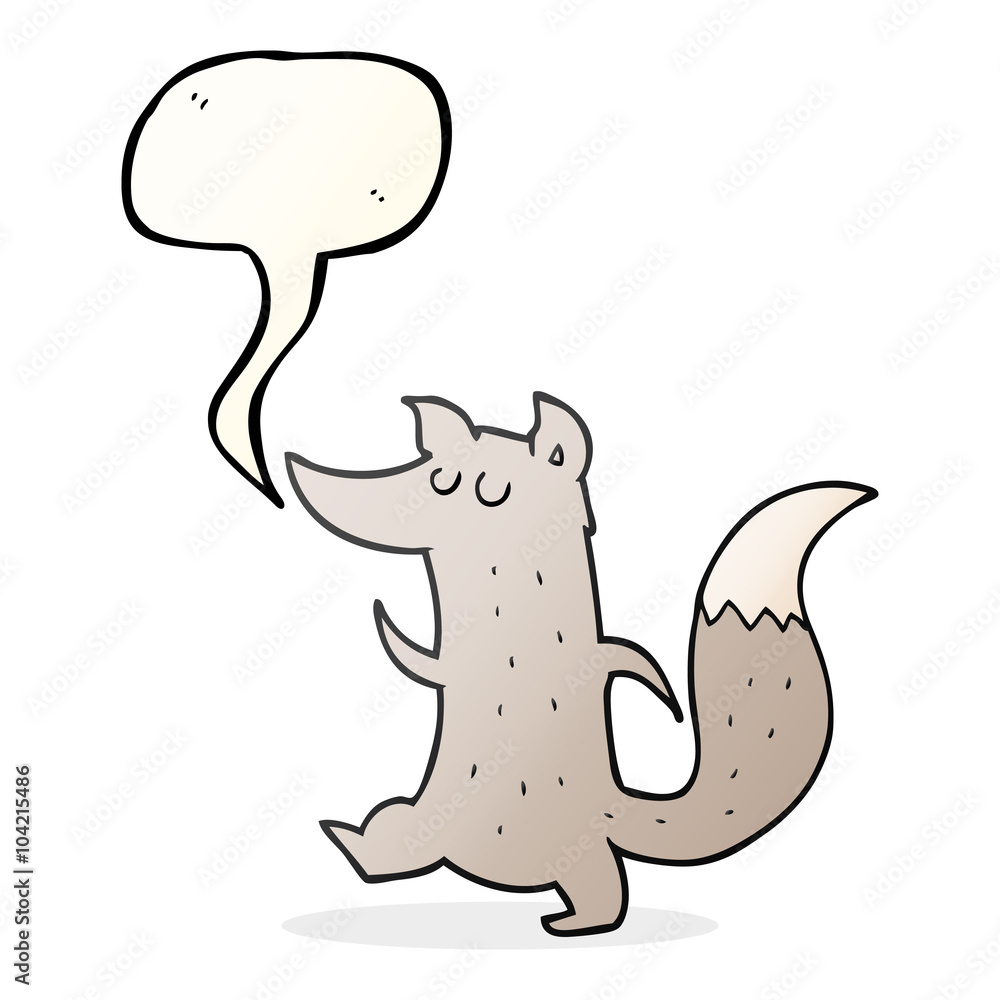 speech bubble cartoon cute wolf speech bubble cartoon cute wolf