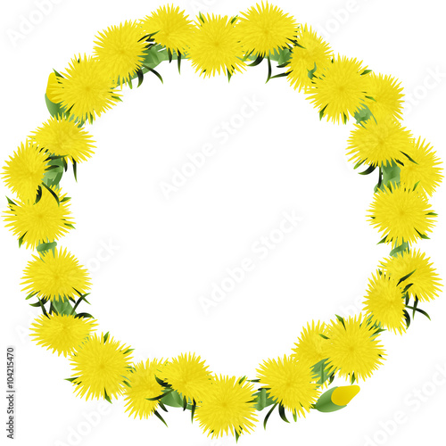 Wreath from dandelions