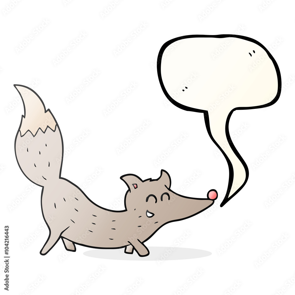 speech bubble cartoon little wolf speech bubble cartoon little wolf
