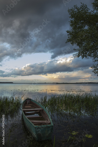 Boat on the lake photo