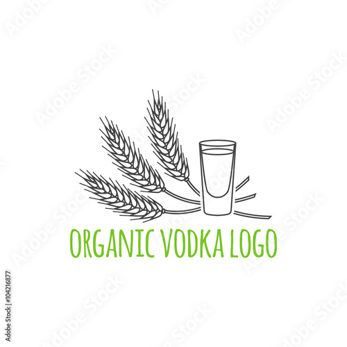 Modern line style logo, branding,  logotype,  badge  with spikes