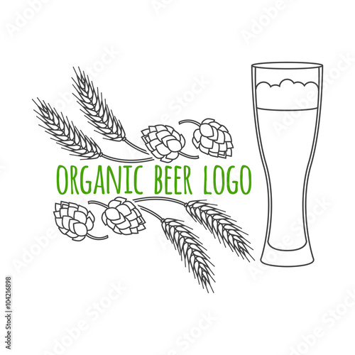 Modern line style logo, branding,  logotype,  badge  with spikes
