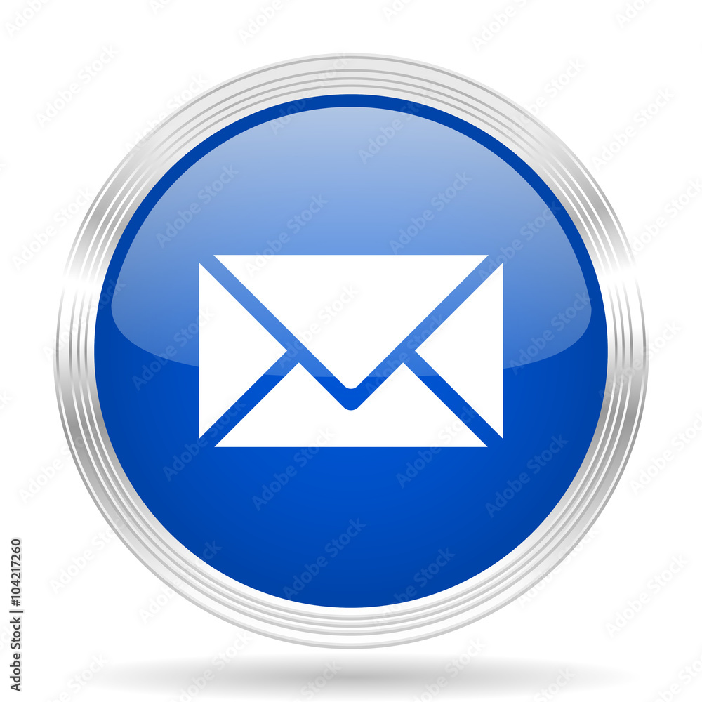 email blue silver metallic metallic chrome web circle glossy icon email blue silver metallic metallic chrome web circle glossy icon