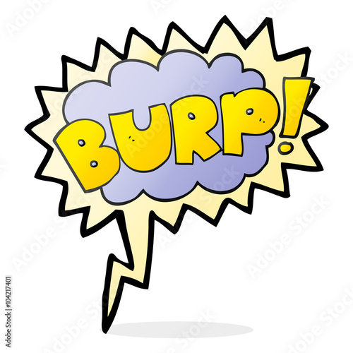 speech bubble cartoon burp text