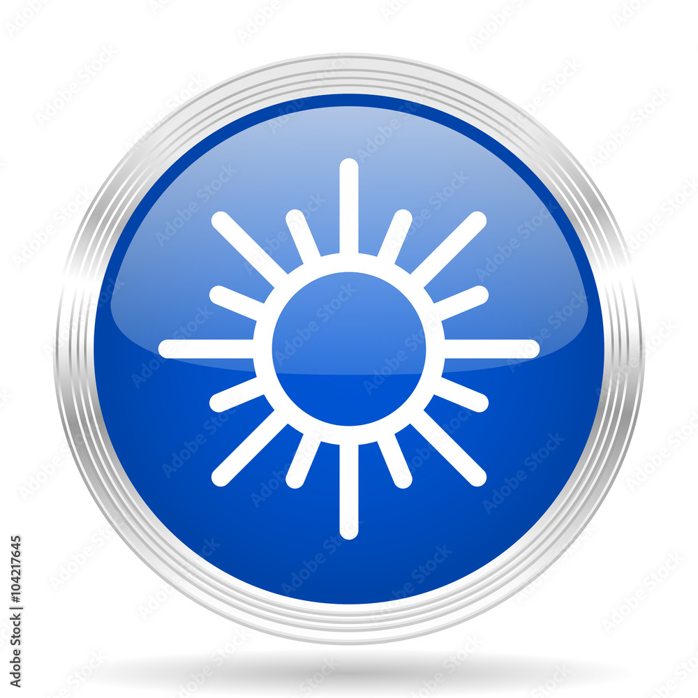 sun blue silver metallic metallic chrome web circle glossy icon sun blue silver metallic metallic chrome web circle glossy icon