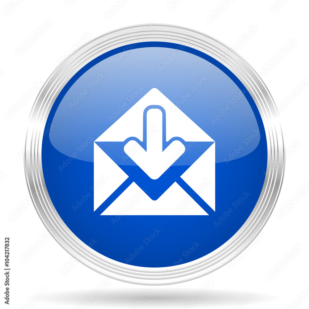 email blue silver metallic metallic chrome web circle glossy icon email blue silver metallic metallic chrome web circle glossy icon