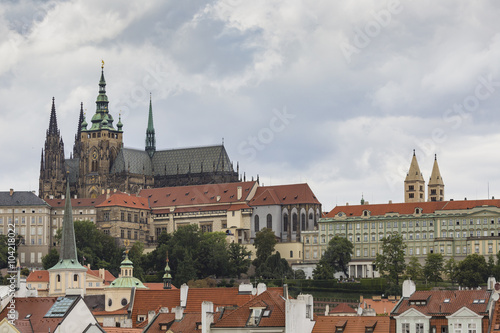 View on Prague castle from Charles Bridge