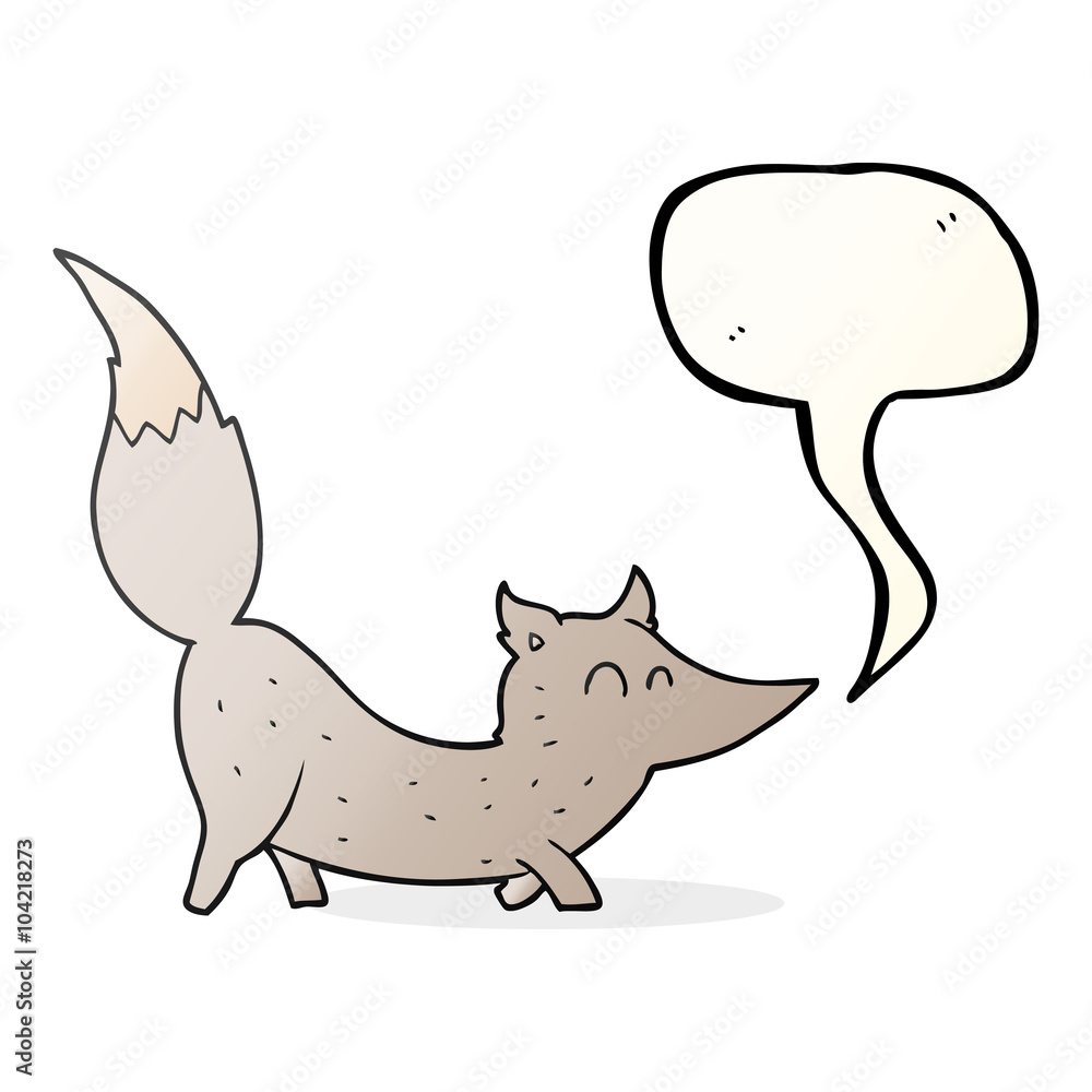 speech bubble cartoon little wolf speech bubble cartoon little wolf