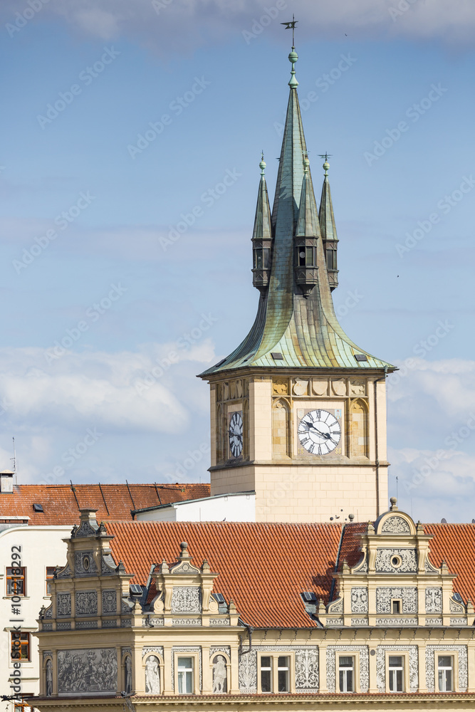 Fototapeta premium View of the Tyn Church in Prague