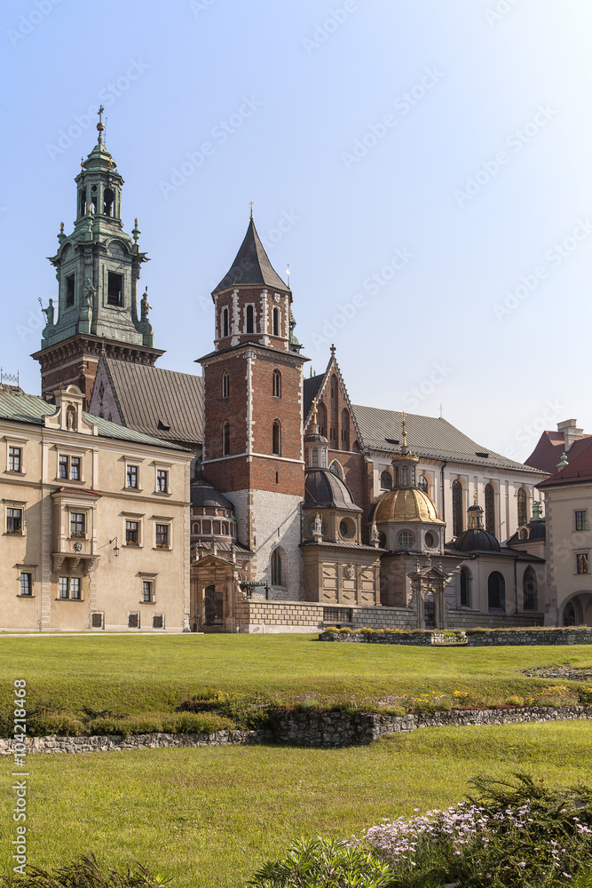 Cathedral at Wawel Royal Castle, Cracow, Poland.