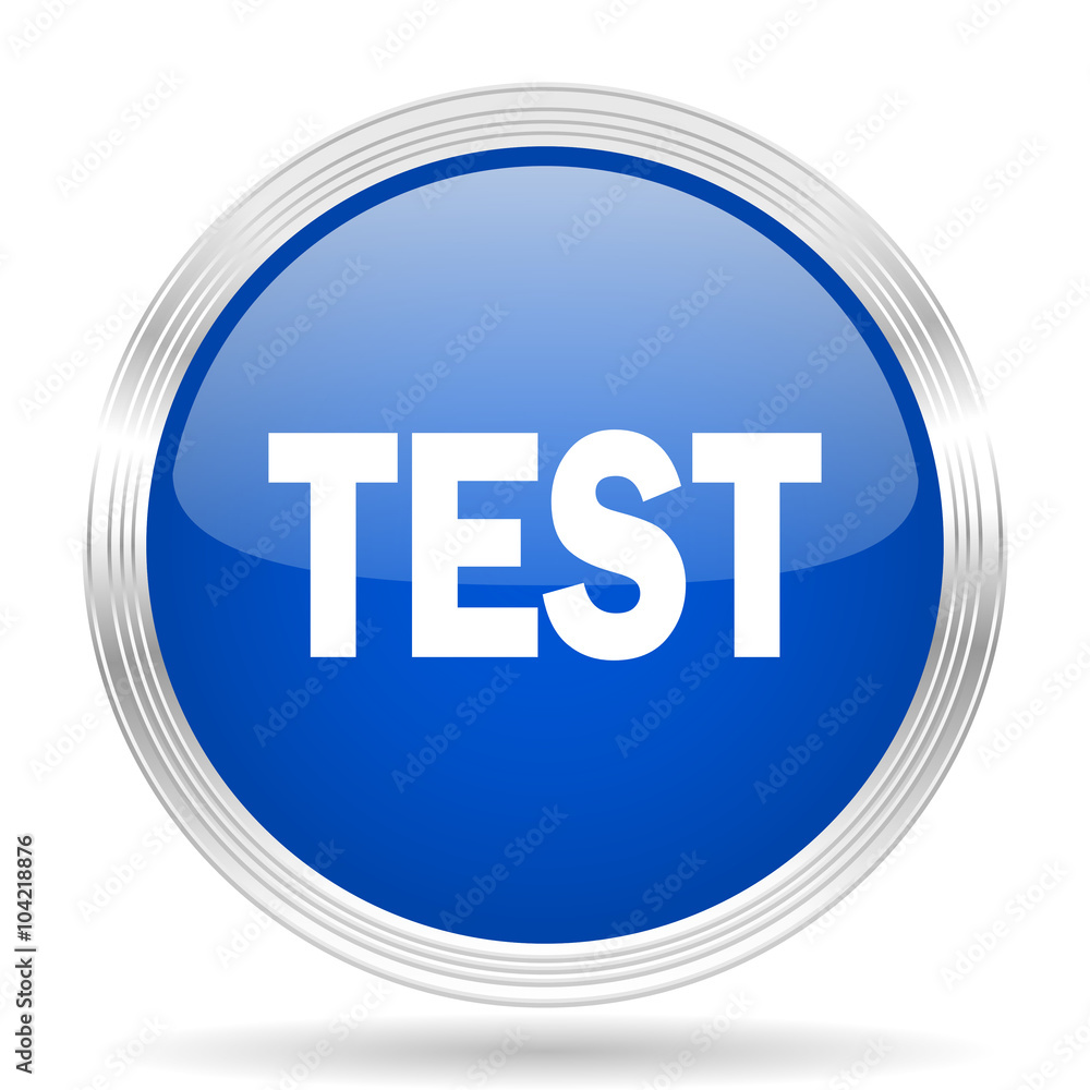 test blue silver metallic metallic chrome web circle glossy icon test blue silver metallic metallic chrome web circle glossy icon
