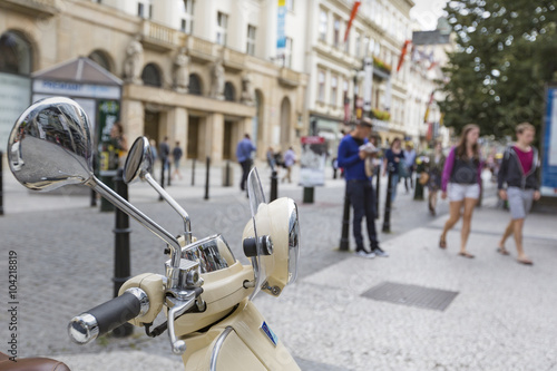 Motorbike in the center of Prague