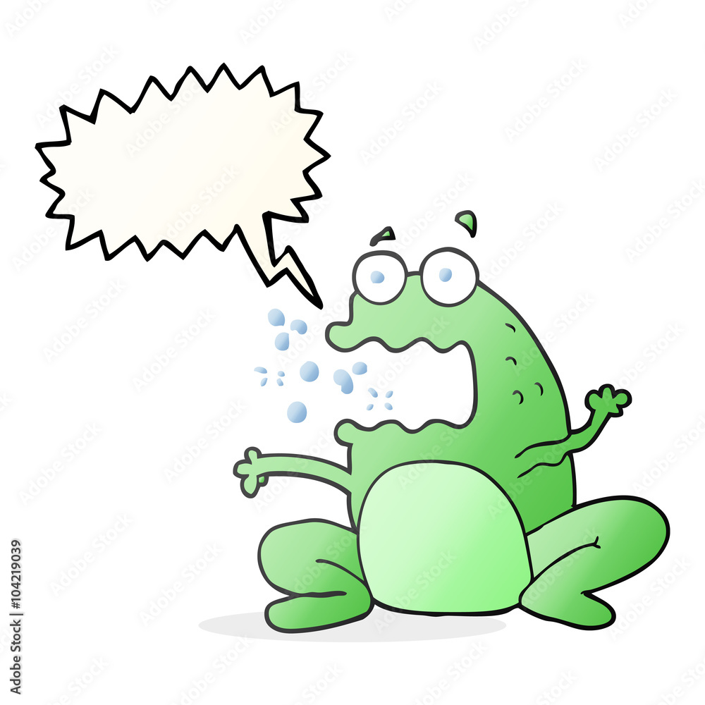 speech bubble cartoon burping frog speech bubble cartoon burping frog