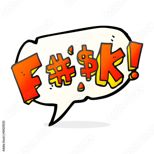 speech bubble cartoon swearword