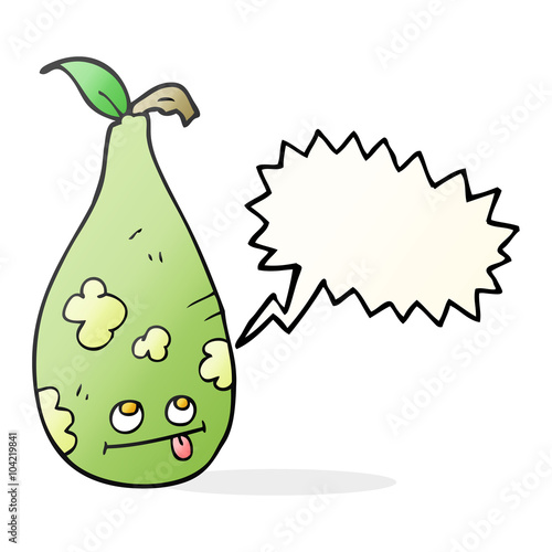 speech bubble cartoon pear