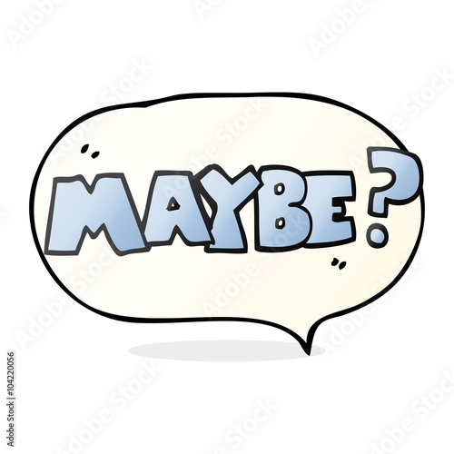 maybe speech bubble cartoon symbol