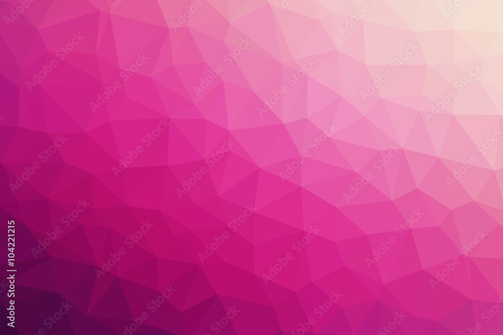 Obraz premium pink abstract background of triangles low poly