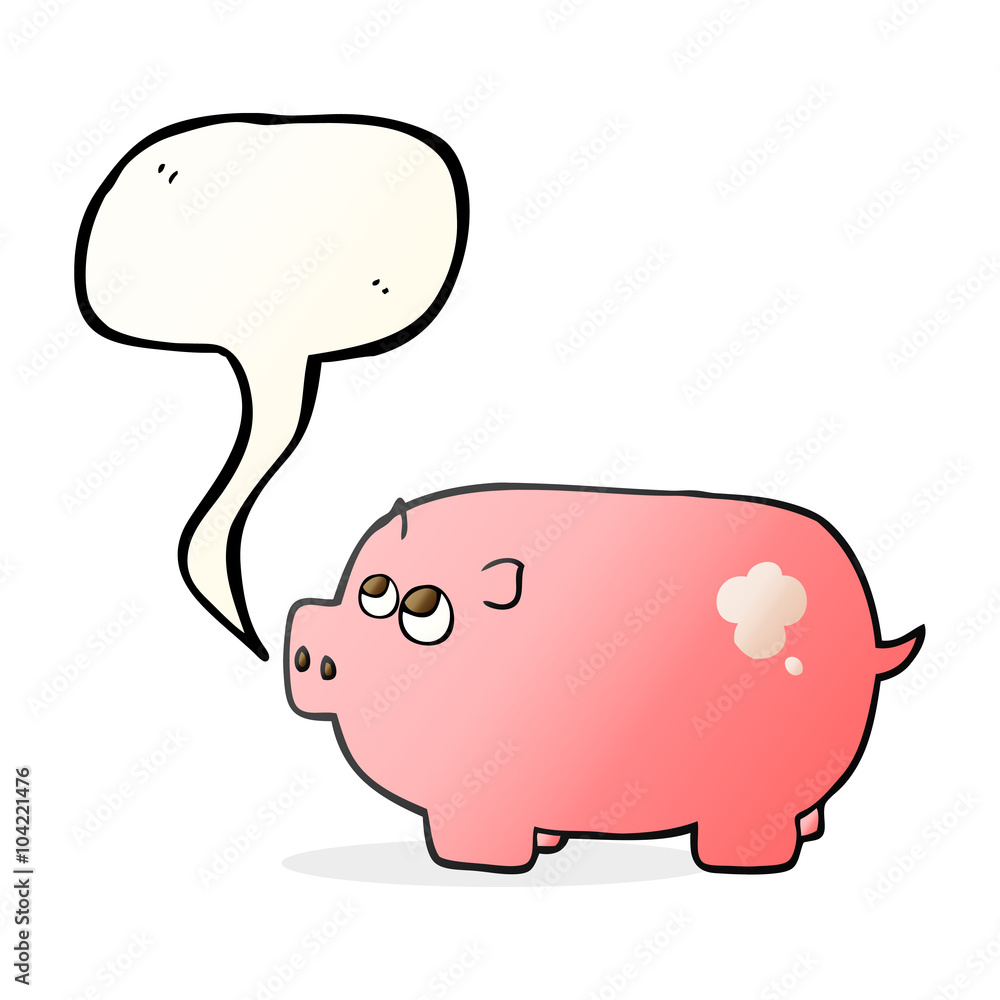speech bubble cartoon piggy bank speech bubble cartoon piggy bank