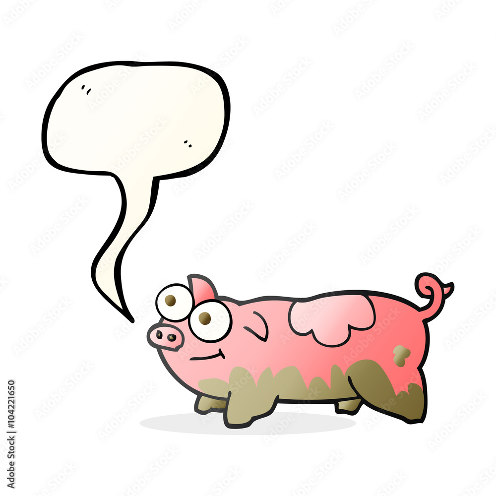 speech bubble cartoon pig speech bubble cartoon pig