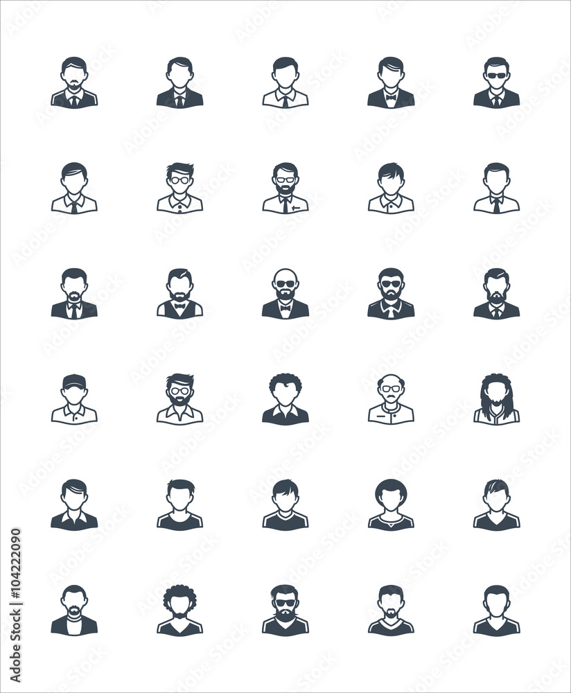 Men Avatars Icons Men Avatars Icons