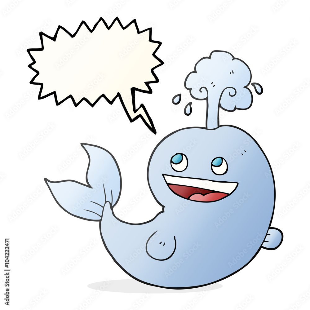 speech bubble cartoon whale spouting water speech bubble cartoon whale spouting water