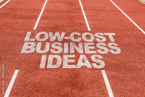 Low-Cost Business Ideas written on running track photo