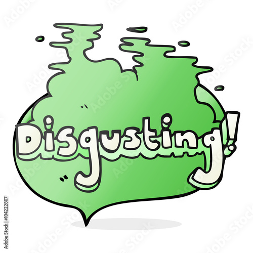 disgusting speech bubble cartoon