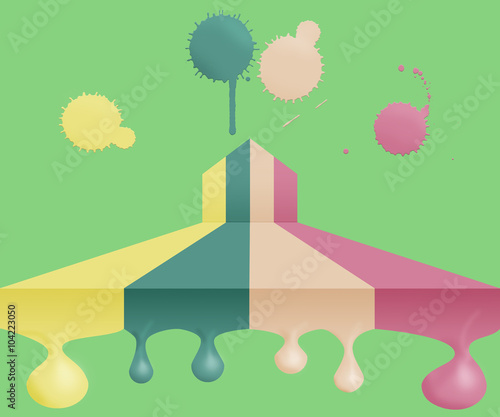 Colorful line arrow/Creative line background with retro colors