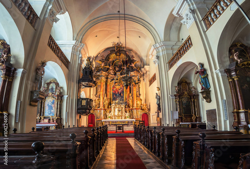 Interior of Holy Trinity Church in Graz  Austria