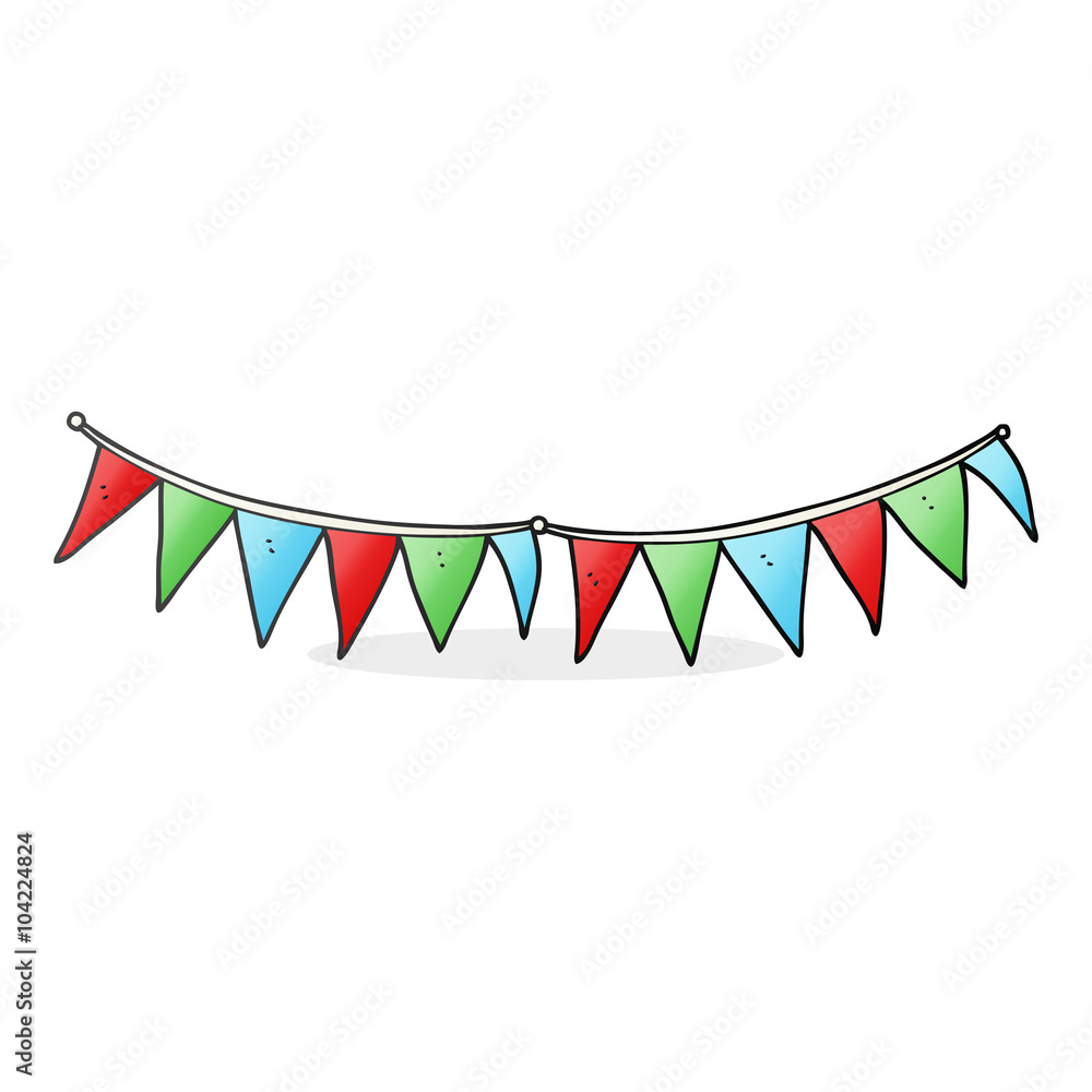 cartoon bunting flags cartoon bunting flags