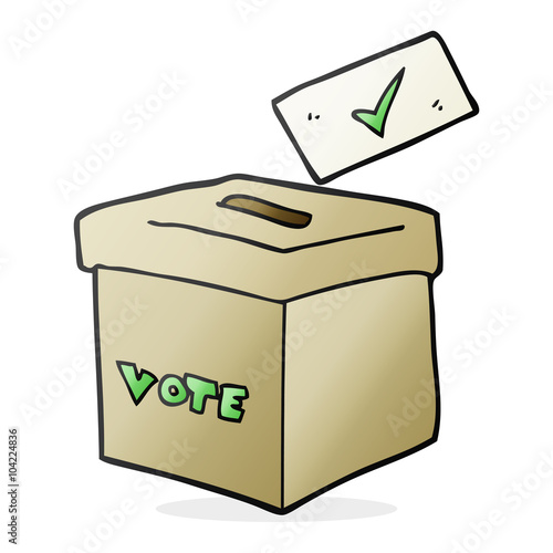 cartoon ballot box
