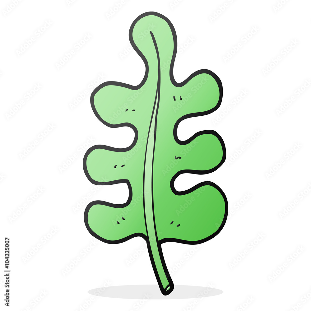 Obraz premium cartoon leaf