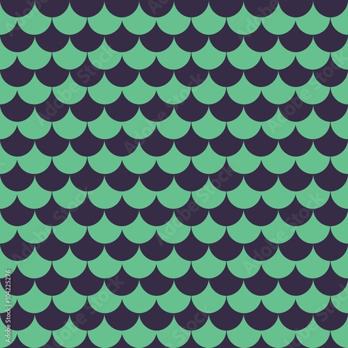 Turquoise Fish Scales Seamless Pattern