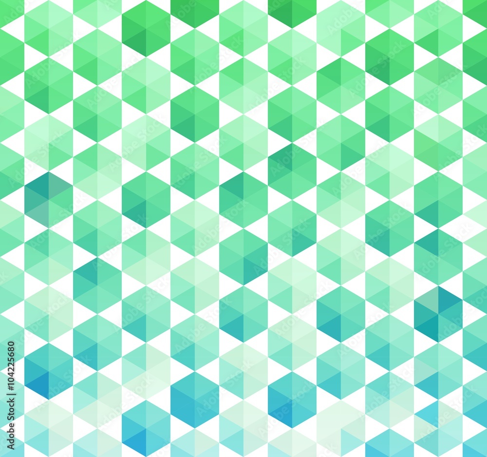 Green and Turquoise Hexagons Seamless Pattern Green and Turquoise Hexagons Seamless Pattern