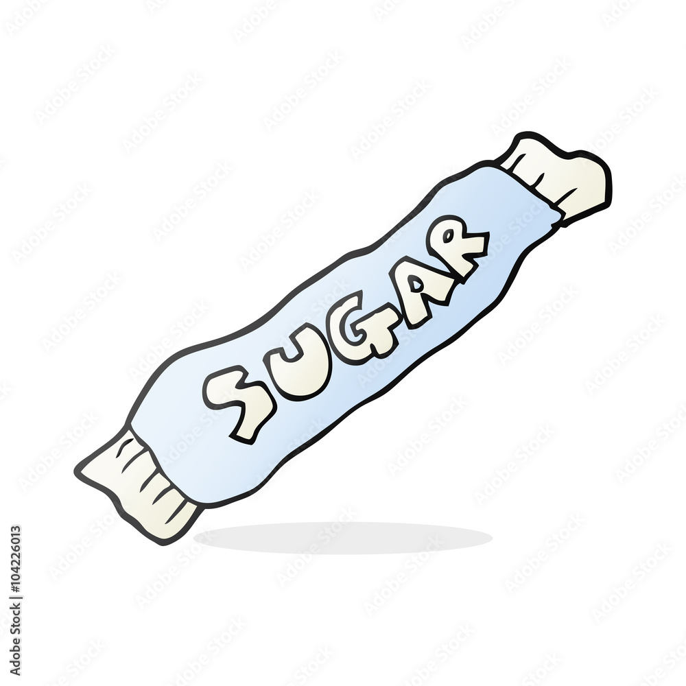 cartoon packet of sugar cartoon packet of sugar
