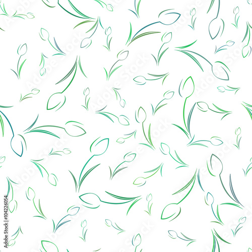 Seamless pattern background with tulips.
