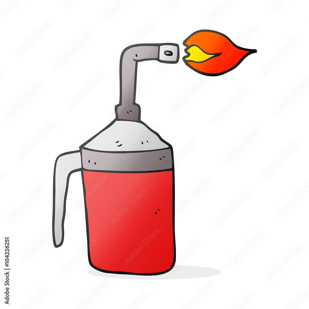 Obraz premium cartoon blow torch